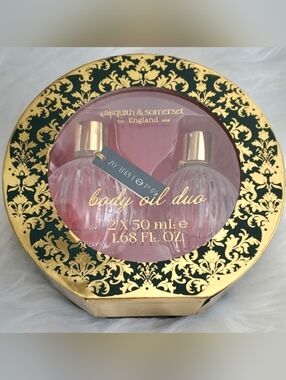 Asquith & Somerset Nourishing Body Oil Duo Mistletoe & Blush Rose 2 x 1.68 oz